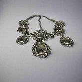 Silver Large Jewel Chunky Necklace – Bold & Elegant Statement Piece